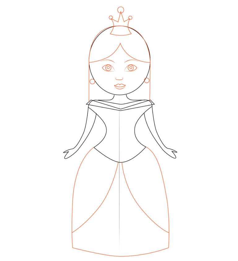 Как нарисовать снежную 🥝 королеву карандашом