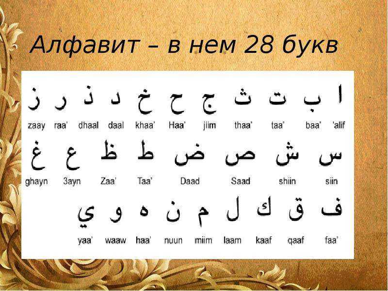 Урок № 1. арабский алфавит. письмо. транскрипция. гласные [а], [и], [у]. буквы ا, د, ر, ز звуки [д], [р], [з]
