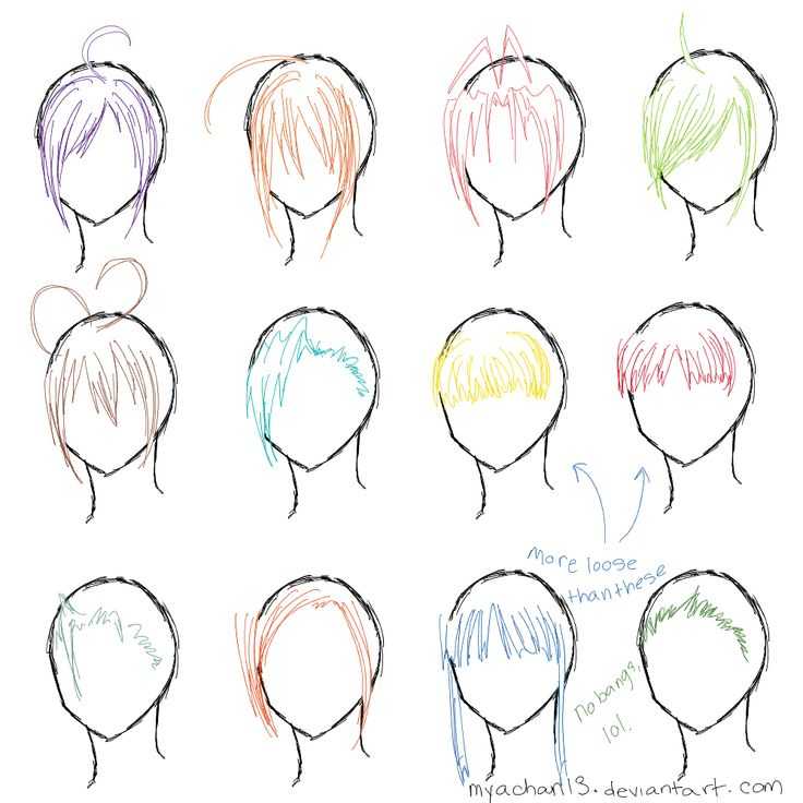 Как нарисовать волосы аниме поэтапно карандашом. топ вариантов для начинающих