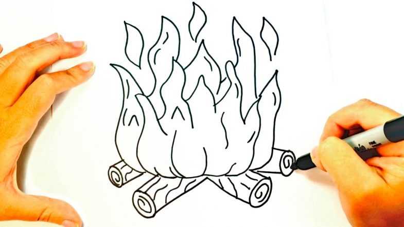 Как нарисовать огонь поэтапно карандашом: легкие мастер-классы для детей и начинающих