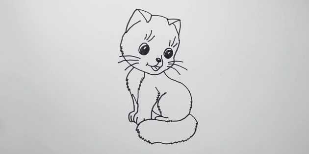 Как нарисовать кота поэтапно