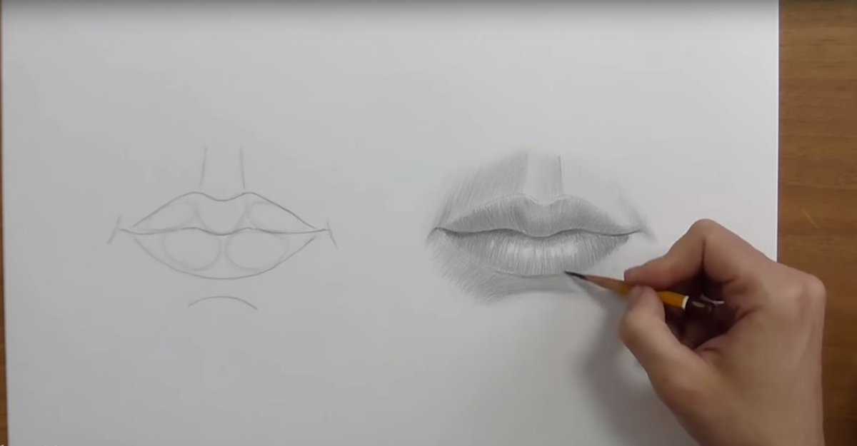 Как нарисовать губы человека простым карандашом поэтапно | художник — julia lebedeva