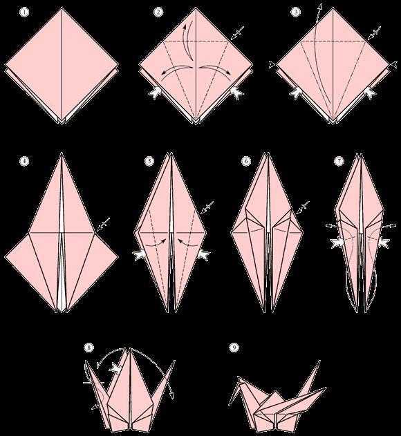 Журавлик оригами - оригинальные варианты поделки и решения по сборке (145 фото)