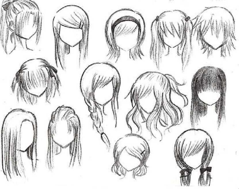 Как рисовать волосы в стиле аниме - wikihow