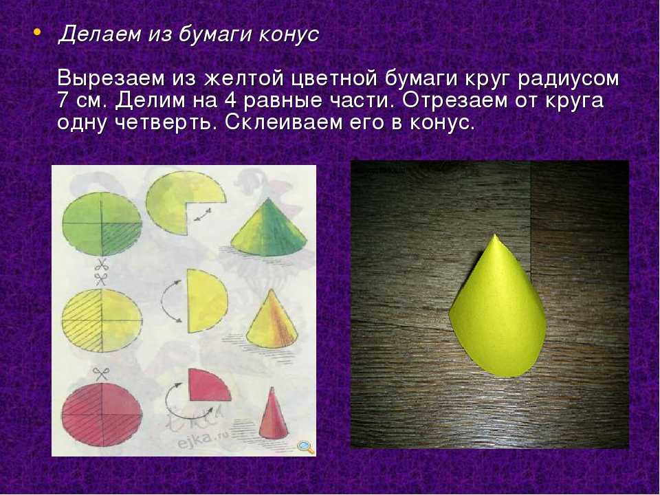 Сделать конус из бумаги схема с размерами как сделать объемную