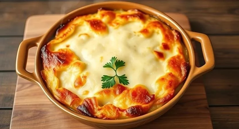 Быстрая запеканка из картофеля и сыра