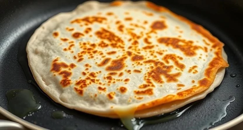 Быстрая кесадилья с курицей и сыром за 15 минут
