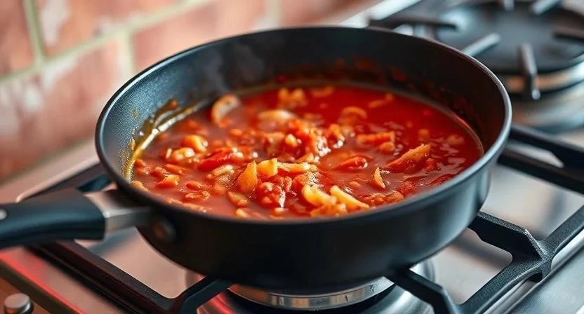 Быстрая шакшука на сковороде