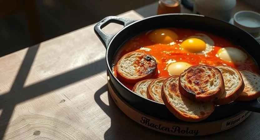 Быстрая шакшука на сковороде