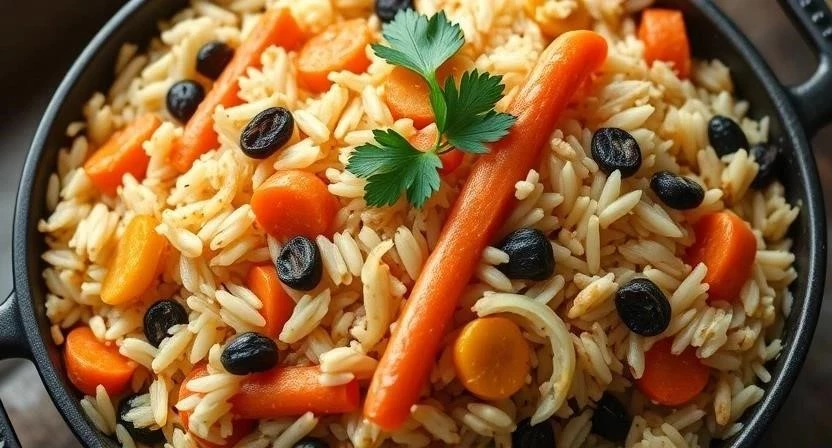 Постный плов с овощами и сухофруктами: пошаговый рецепт