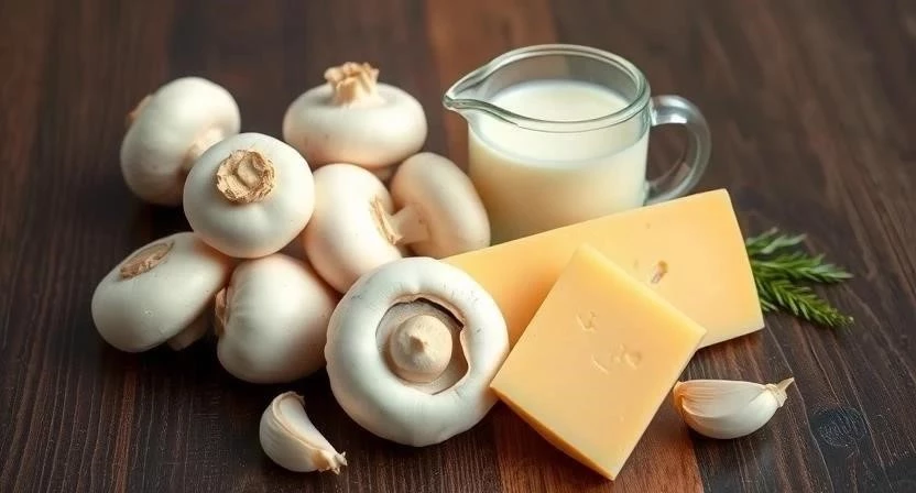 Сырно-грибной соус для запеченного картофеля