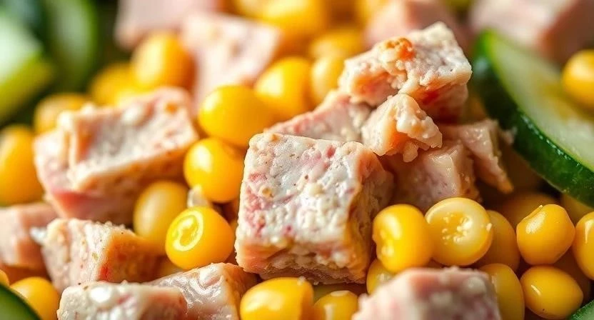 Салат с тунцом и кукурузой