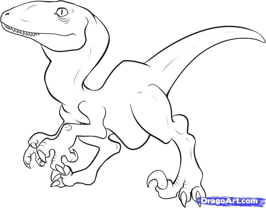 Как нарисовать динозавра легко