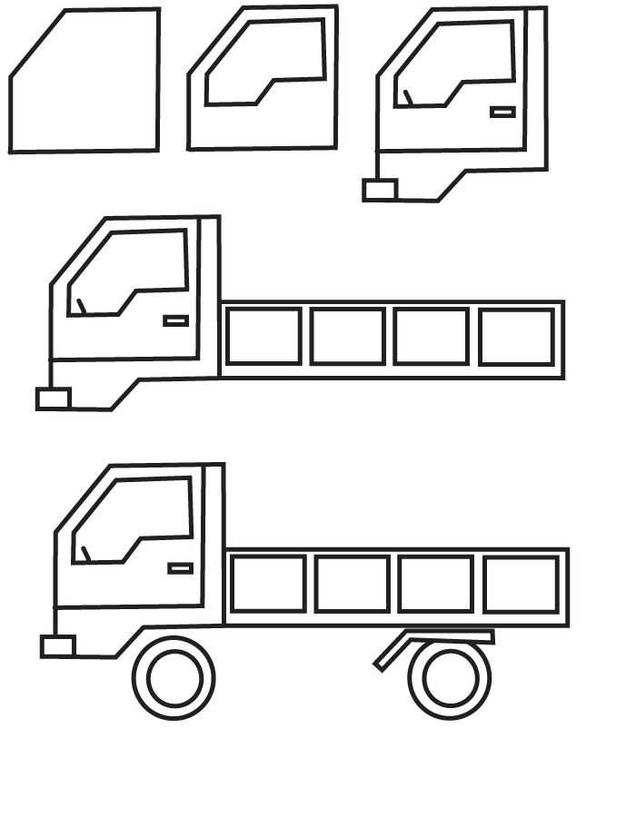 Как нарисовать грузовик ребенку