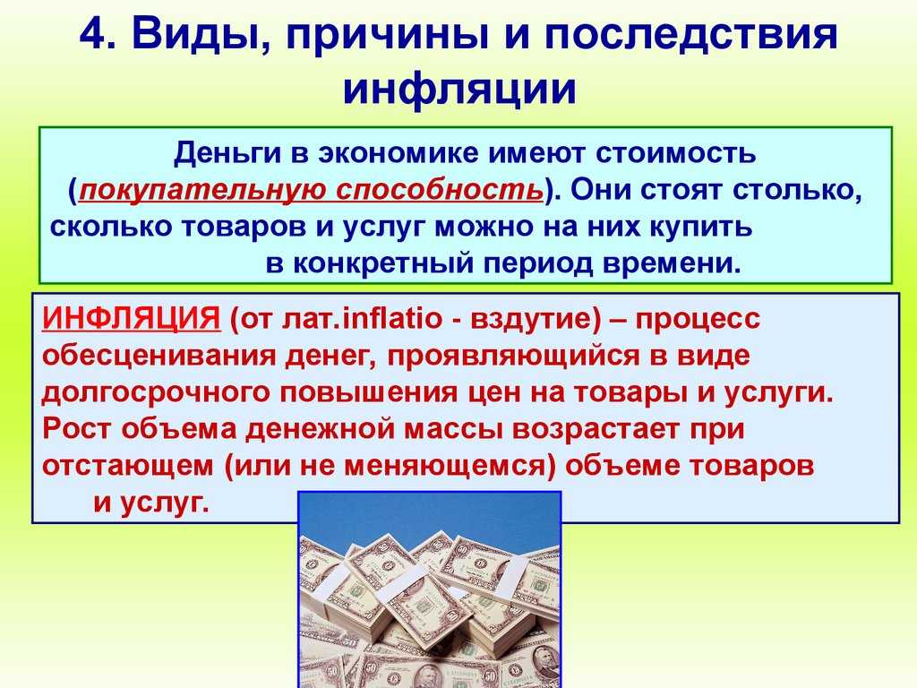 Последствием инфляции может быть обесценивание сбережений. Деньги это в экономике. Деньги и инфляция в экономике. Виды инфляции. Причина и последствия инфляции денег.