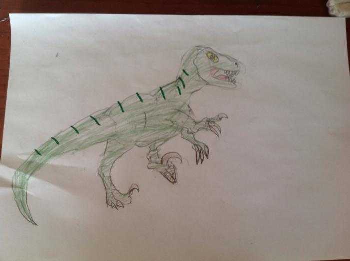 Как нарисовать динозавра карандашом
