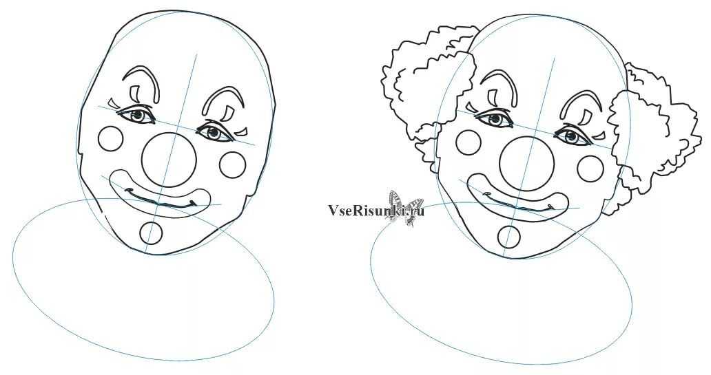 Как нарисовать клоуна поэтапно карандашом (56 фото) - легкие мастер-классы по рисованию клоунов