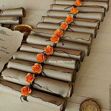 Свадебное приглашение в виде свитка. как сделать свиток из бумаги своими руками