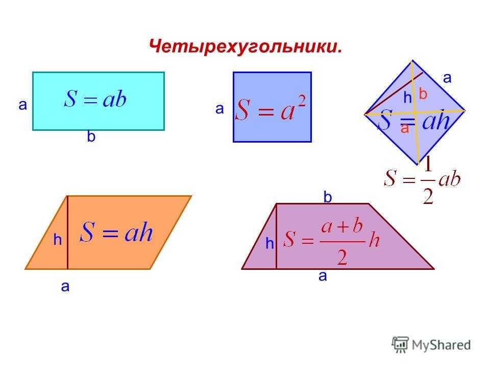 Площадь четырехугольника - формулы, примеры расчета
