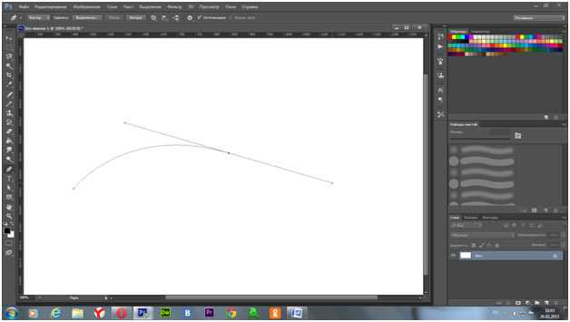 Фотошоп как нарисовать кривую линию