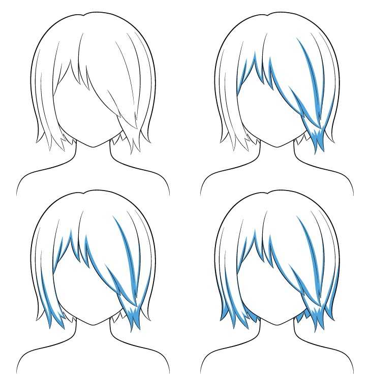 Как рисовать аниме карандашом: рисуем прически, пряди волос stabilo4kids.ru