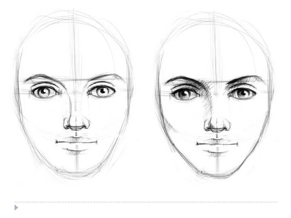 Как нарисовать лицо - пошаговое описание построения рисунка лица быстро и просто (125 фото)