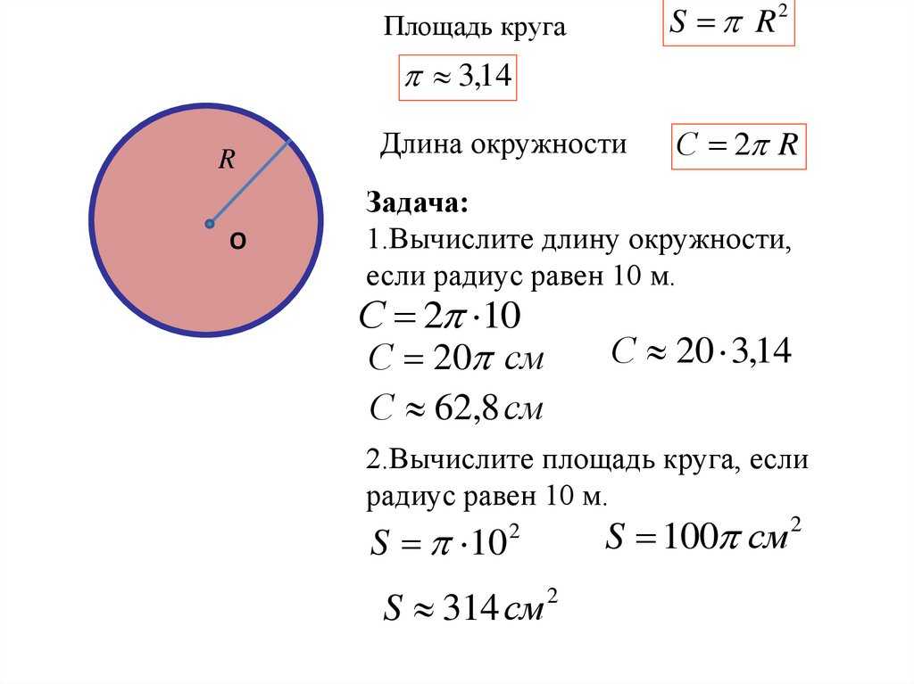 Как вычислить площадь круга Некоторые учащиеся не понимают, как найти площадь круга по исходным данным Для начала нужно запомнить формулу, по которой вычисляется площадь круга: S=\pi r^2 Формула проста: чтобы найти площадь круга, нужно
