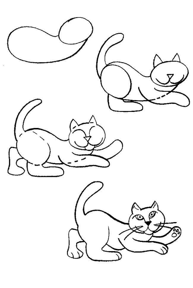9 способов нарисовать милейших котиков. рисунки кошки карандашом для детей