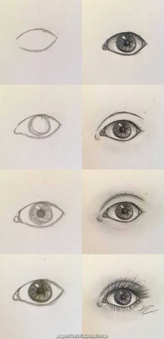 Как нарисовать глаз человека  поэтапно 9 уроков