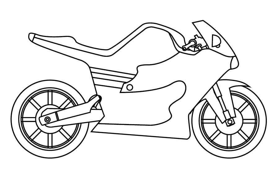 Как нарисовать мотоцикл