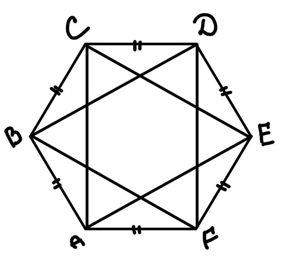 Построение правильного шестигранника