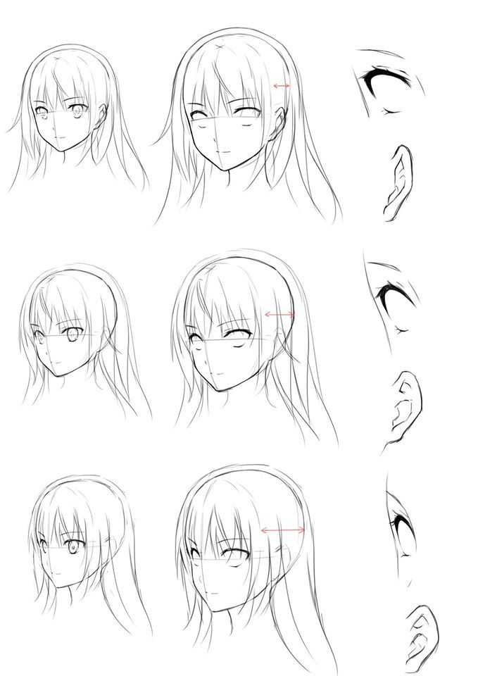 Как нарисовать голову аниме-персонажа?