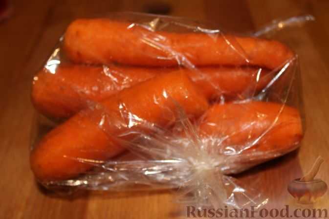 Запечь морковку в микроволновке