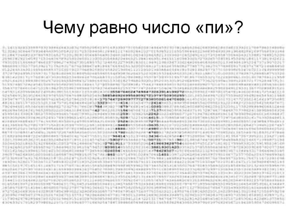 Число π (пи) = 3,1416…