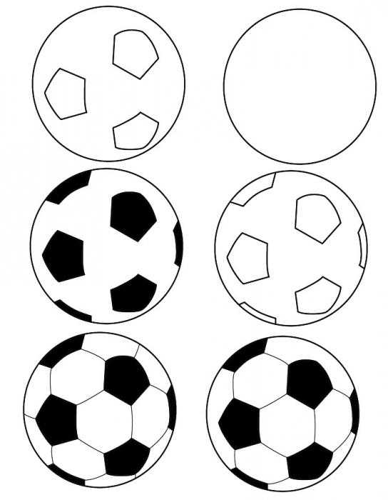 Как нарисовать футбольный мяч поэтапно карандашом (57 фото) - легкие мастер-классы по рисованию мяча