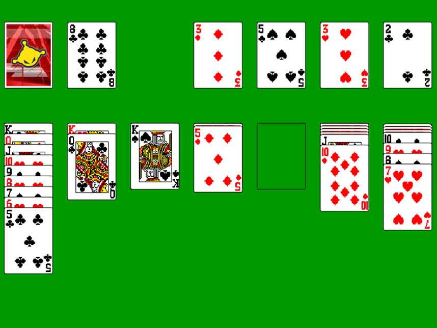Двойная косынка по три карты пасьянс играть