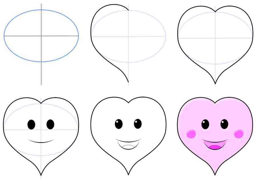 Как нарисовать сердечко в разных техниках – легкие поэтапные мастер-классы для начинающих художников и детей