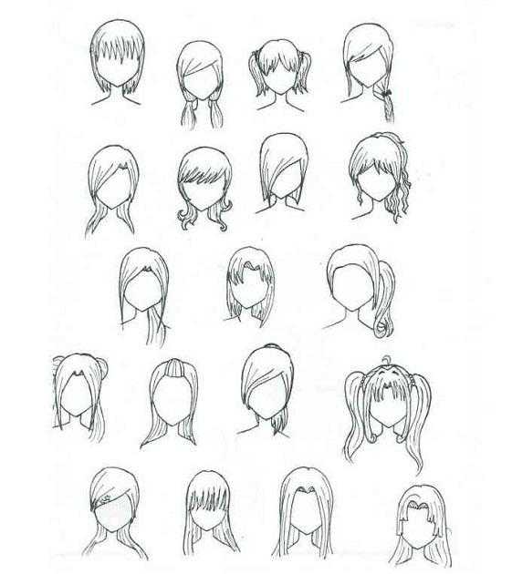 Как рисовать аниме волосы?