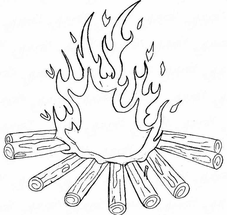 Как нарисовать огонь карандашом легко поэтапно
