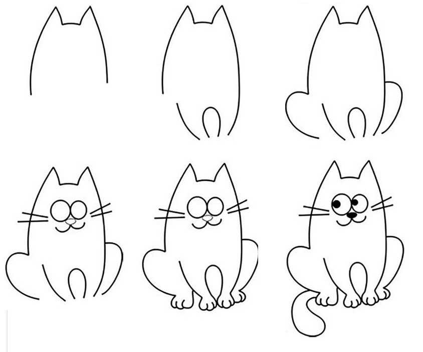 Как нарисовать кошку (кота) легко, красиво и быстро: топ 20 лучших мастер-классов