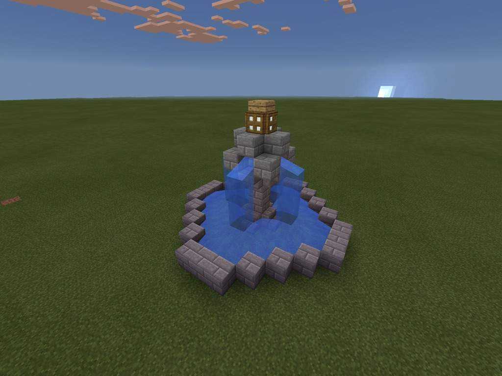 Как построить фонтан в игре minecraft: 15 шагов