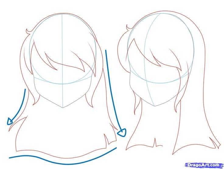 Как нарисовать волосы. аниме | рисуем поэтапно карандашом