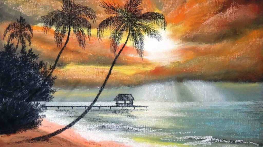 Как нарисовать море красиво и реалистично: создание оригинальных цветных пейзажей
