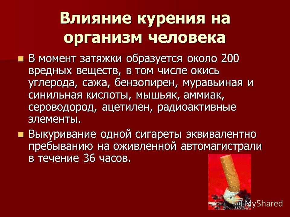 Влияние курения на организм картинки