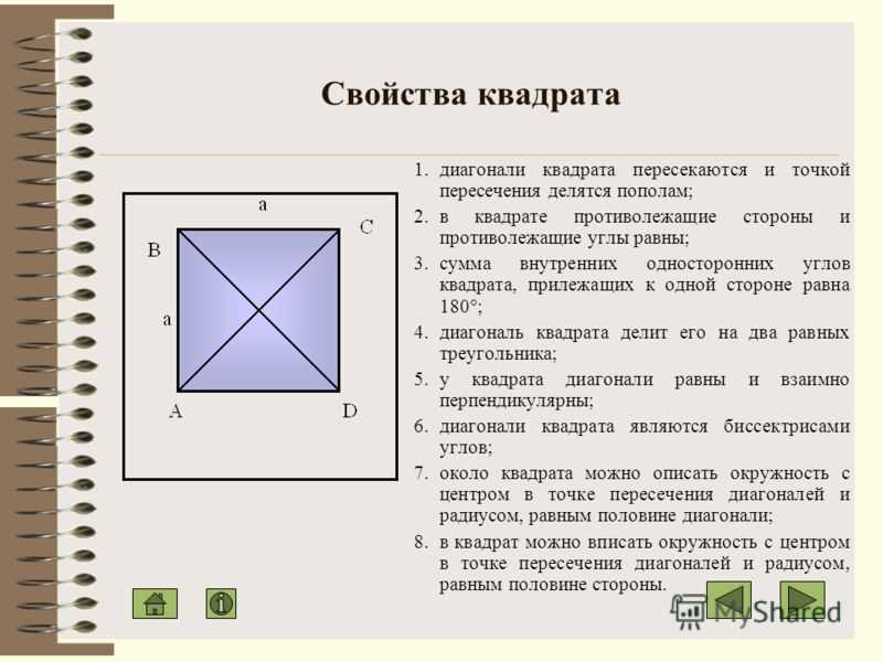 Вычислить диагональ квадрата