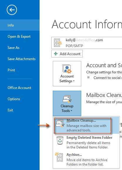 Microsoft outlook: добавление почтового ящика
