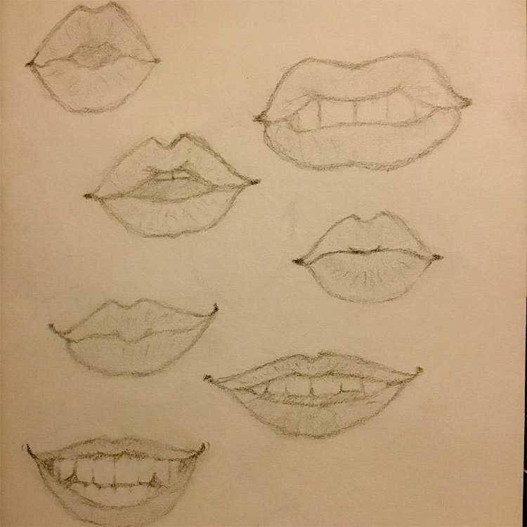 Как нарисовать губы поэтапно на графическом планшете