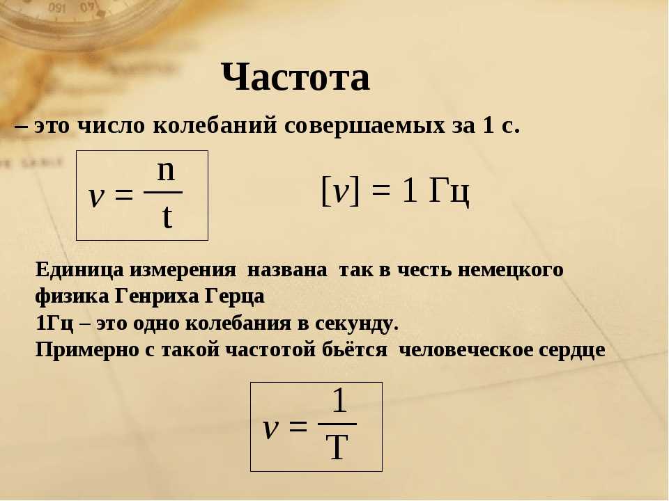 Формула частоты в физике