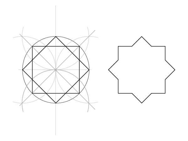 Как сделать восьмиугольник css полной рамкой?