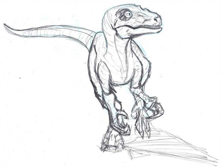 Как нарисовать динозавра поэтапно карандашом для детей